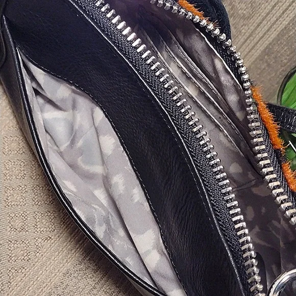 NWOT Aimee Kestenberg Billie Hair Calf Crossbody bag with Tech case